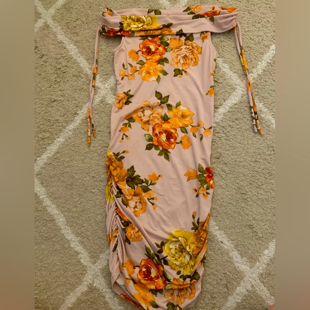 Floral pink dress